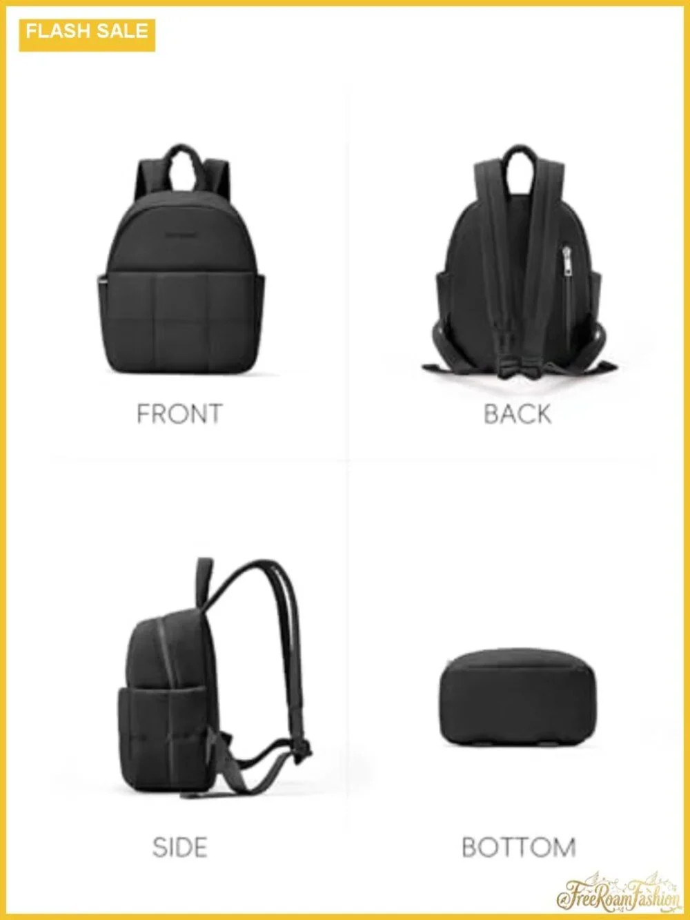 Mini Puffer Backpack for Women, Lightweight Nylon Travel Daypack with iPad